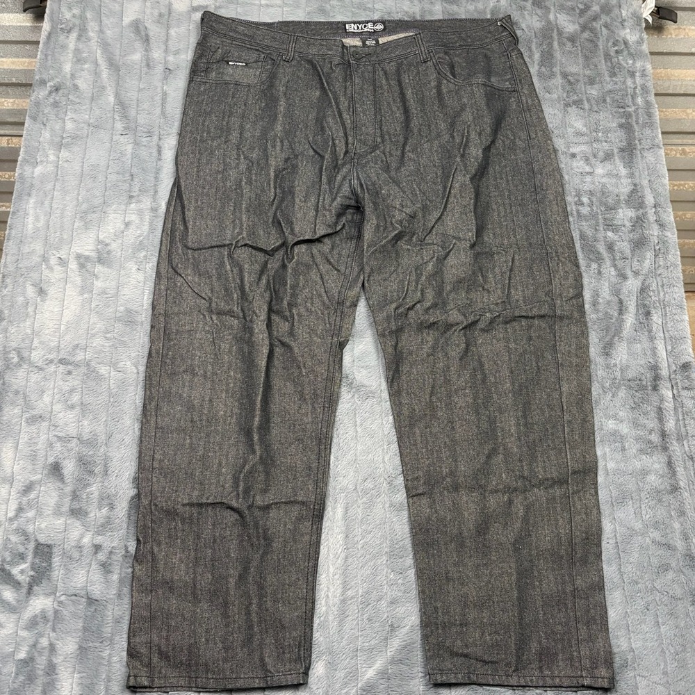 Enyce a Sean Combs Co Mens Dark Wash Gray Denim Jeans Size 48 Straight Leg